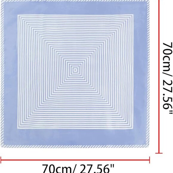 Women Satin Silk Feeling Square Neck Scarf - Picture 5 of 6